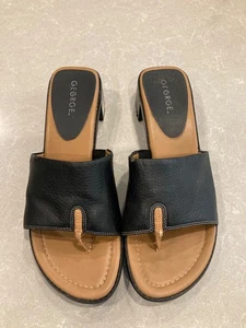 George "Honey" Sandals with Heel - Black - Size 7 1/2 - Picture 1 of 5