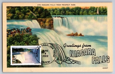 #C133 Niagara Falls Airmail FDC Maxi Card w/Pictorial Cancel - Image 1 of 2