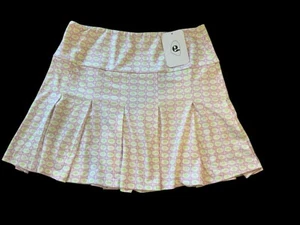 Elodie Skirt Womens Medium Pink White & Green Print Drop Pleated Mini Skirt NWT - Picture 1 of 5