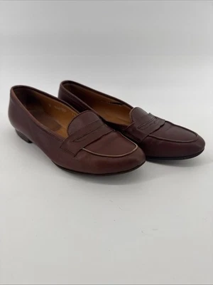 Mocasín Ralph Lauren Penny para mujer talla 7,5 clásico informal sin cordones cuero preppy Foto 1 de 4