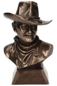 John Wayne (Licensed) Bronze Cowboy Bust 17cm with Certificate - Picture 1 of 2