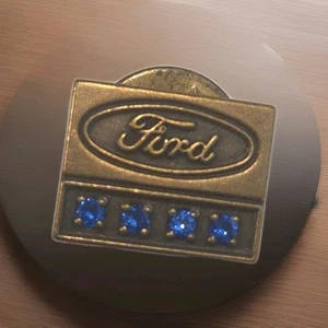 Ford Motor Company Service Vintage Lapel Pinback Four Sapphires for 20 Years - Picture 1 of 2