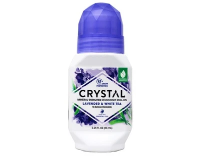 Desodorante mineral cristal roll-on, lavanda e chá branco 2,25 oz - Imagem 1 de 3