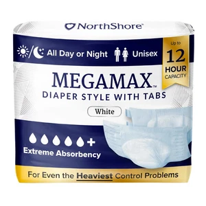 NorthShore MegaMax plastic backed adult incontinence nappies/diapers- all colour - Picture 1 of 13