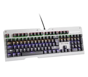 Neue 104 Tasten QWERTZ Kabelgebunden LED Mechanische Gaming PC USB Metall Tas... - Bild 1 von 4