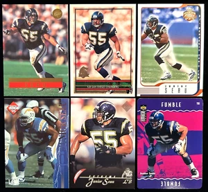 Junior Seau 6 Card Lot 1995-2002 - NFL Topps, Fleer, Upper Deck NFL (NM) - Picture 1 of 14