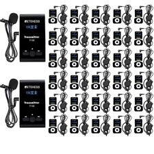 T130 Wireless Tour Guide Audio System 2 Transmitter 30 Receivers Churuch Meeting