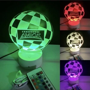 COMMODORE AMIGA Balloon 3D LED Acrylic Lighted Lamp 8Colors+Remote (Show It Off) - Picture 1 of 7