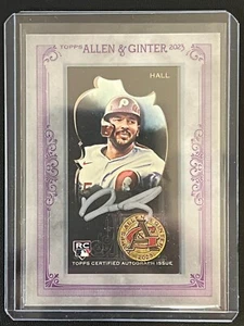 2023 Topps Allen Ginter X Darick Hall RC Framed Mini Auto Silver Ink /50 Rookie - Bild 1 von 2
