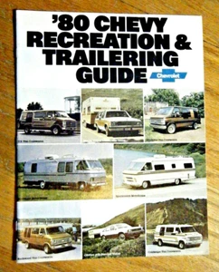 Sammlerstück Vintage 1980 Chevy Rec. & Anhängeranleitung Original Verkaufsprospekt - Bild 1 von 2