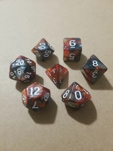 Polyhedral Gaming Dice, 7pc set (d4,6,8,10,12,20,%) - Picture 1 of 2