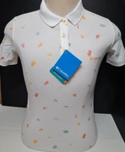 Columbia Women's Cascade Range Print Polo Shirt - Large - Picture 1 of 15