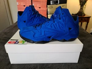 NIKE LEBRON XI EXT SUEDE QS 2014 GAME ROYAL 656274 440 NEW DEADSTOCK - Bild 1 von 21