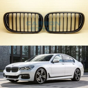 For BMW G11 G12 7-Series 2016 2017 2018 Matte Black Front Kidney Grille - Picture 1 of 8
