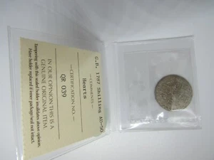 Great Britain 1787 Shilling, Hearts, ICCS Certified AU - Picture 1 of 2