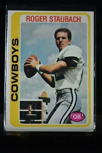 Fútbol americano Topps 1978 #290 Roger Staubach Dallas Cowboys patio - casi nuevo-como nuevo - Imagen 1 de 2