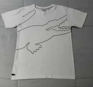 LACOSTE Oversized Crocodile Print Cotton Polo Kid's Size 10 - Picture 1 of 8