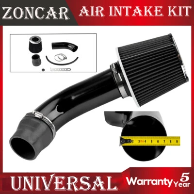 Cold Air Intake Filter Induction Kit Pipe Power Flow Hose System Car Accessories - Image 1 of 4