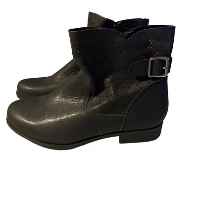 Forever Negro Cremallera Estilo-lite-08 Botas Ojales Talla 8.5 Foto 1 de 4