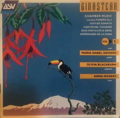 Ginastera: Chamber Music, Vol. 5 Siewers, Noakes, Blackburn (CD 2001 ASV) *VG* - Imagem 1 de 2