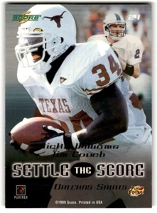 1999 Score Settle The Score Tim Couch / Ricky Williams #24 Cleveland Browns - Picture 1 of 2