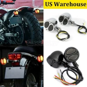 2X LED Bullet Blinker Running Turn Signal Lights For Harley Touring Sportster XL - Picture 1 of 15