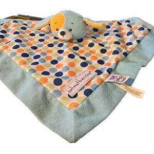 Ganz Lovey Hund blau orange gepunktet Baby Weizenbeeren Plüsch Sicherheitsdecke - Bild 1 von 6