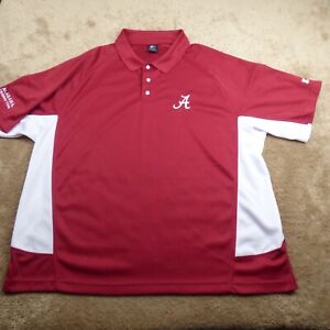 Alabama Crimson Tide Polo Shirt Red White XXL Football Golf Rugby Mens