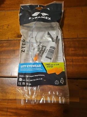 Pyramex PYS2510SDP Zteck Ear Plugs Shooting Glasses Clear Lens C Safety Eyewear - Image 1 of 2