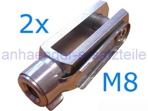 2 * Cabeza de horquilla M8 * 32 mm con perno de seguridad para cables de freno, articulación de horquilla - Imagen 1 de 1