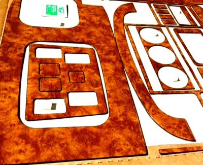 KIT DE MOLDURAS DE TABLERO LAND ROVER DISCOVERY FIT 1994-1998 NUEVO INTERIOR MAGMA BURLWOOD Foto 1 de 4