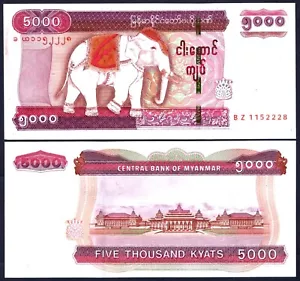 MYANMAR P83* 5000 KYATS* ND 2014* UNC GEM* USA SELLER - Picture 1 of 1