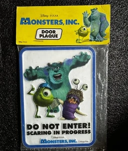 Disney Pixar monsters inc Mickie sully childs bedroom door plaque sign sealed - Picture 1 of 4