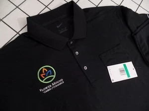 NWT Nike Golf Navy Black Polo Golf Collared Shirt SZ XL CHAMBER OF COMMERCE - Picture 1 of 10