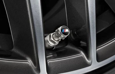 Genuine BMW Aluminium Protect TPMS Tyre Valve Caps M Logo 36122447402 - Image 1 of 4