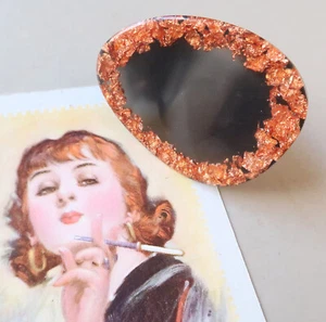 Size Q Copper & Grey Resin Oversized Ring - Picture 1 of 5