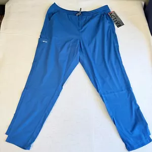New Greys Anatomy Active Scrub Pant 2XL New Royal 3 Pocket Track Cargo GVSP509X - Picture 1 of 11