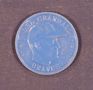 1959 Armour Coins #7 Del Crandall Blue - Picture 1 of 2