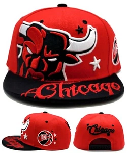 Chicago New Leader AngryBull Colossal Bulls Color Red Black Era Snapback Hat Cap - Picture 1 of 9