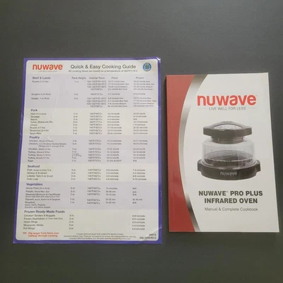 NuWave Pro Plus Infrarot Backofen Bedienungsanleitung Rezepte Anleitung komplett - Bild 1 von 4