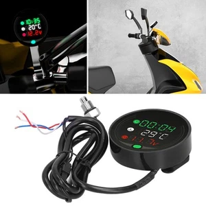 ・9‑24V LED Digital Display Motorcycle Water Temperature Meter USB Rechargable - Afbeelding 1 van 12