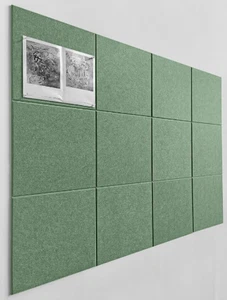 Large Cork Board Alternative - 47"x35" 8 Pack Felt Wall Tiles - Forest Green - Picture 1 of 7