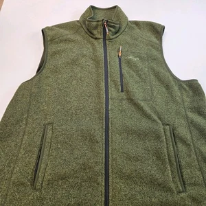 Orvis Sweater Vest Full Zip Adjustable Waist Green Outdoor Fly Fish Men's XXL 2X - Picture 1 of 9