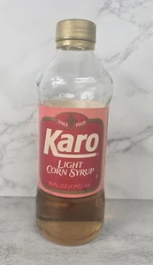 Vintage Opened Karo Light Corn Syrup Glass Bottle 16 Fl Oz Movie Prop Rare - Picture 1 of 9