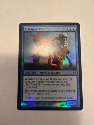 1x Foil Lullmage Mentor - Zendikar  #54/249 MTG Magic the Gathering NM x1 - Image 1 of 2