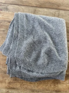 "Acogedora bufanda de cachemir Theory para mujer mantón ancho gris 22" x 80""" - Imagen 1 de 11