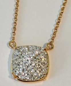 Kate Spade New York Clay Pave Small Square Pendant Necklace - Picture 1 of 6