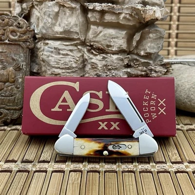 Case XX USA 2025 Genuine Red Stag 9574 Stainless Baby Butterbean Pocket Knife - Image 1 of 4