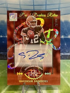2025 Donruss Football Shedeur Sanders Rated Rookies Retro RC Auto /99 Rookie - Picture 1 of 5
