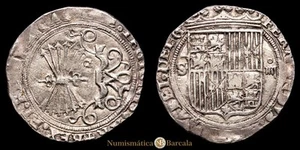 Fernando e Isabel 4 Reales (13,81g) (1474-1504) Siviglia Ensayador "cuadrado" Au - Foto 1 di 3